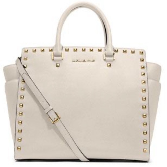 Extra large, Michael Kors, Selma, and cream with gold studs EXCELLENT CONDITION - Picture 3 of 11